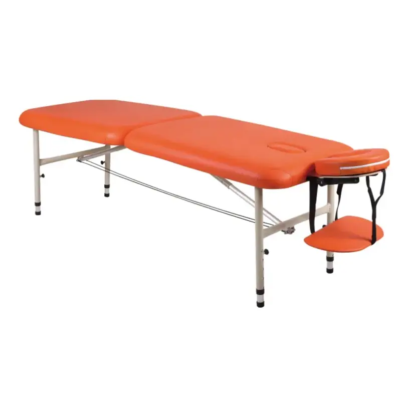 3-Section Aluminum Facial Table, Orange — aluminum tables by Mars Industrial