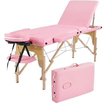 3-Section Folding Massage Table with Face Hole — wooden tables by Mars Industrial