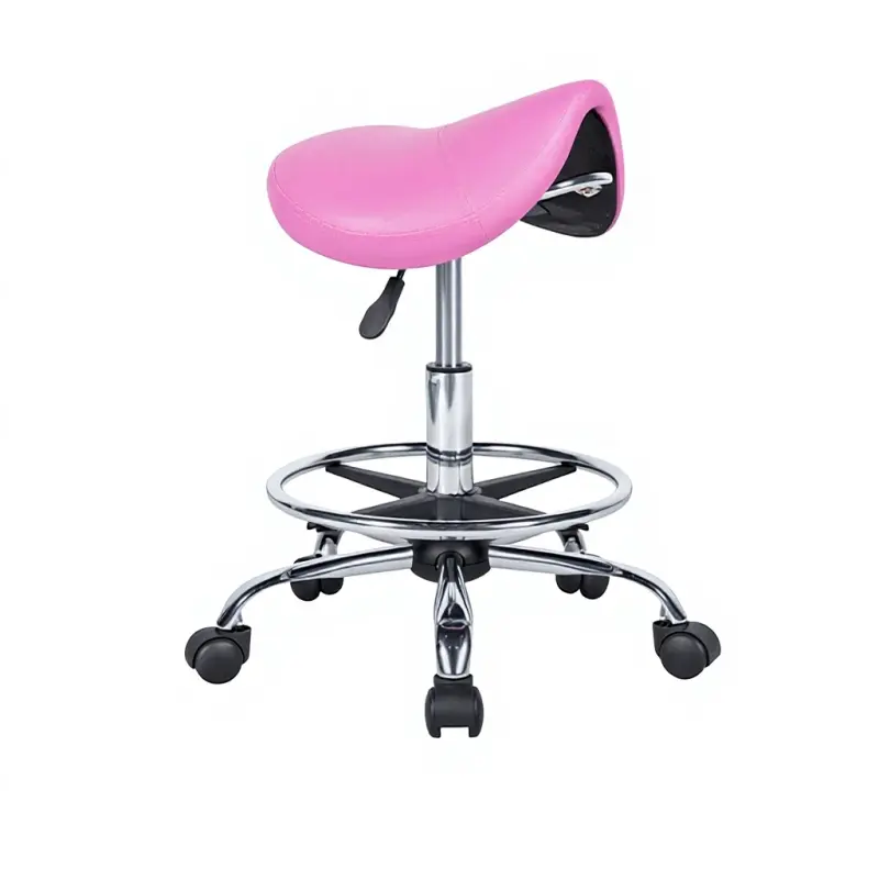 Saddle Stool with Chrome Foot Ring — stools by Mars Industrial