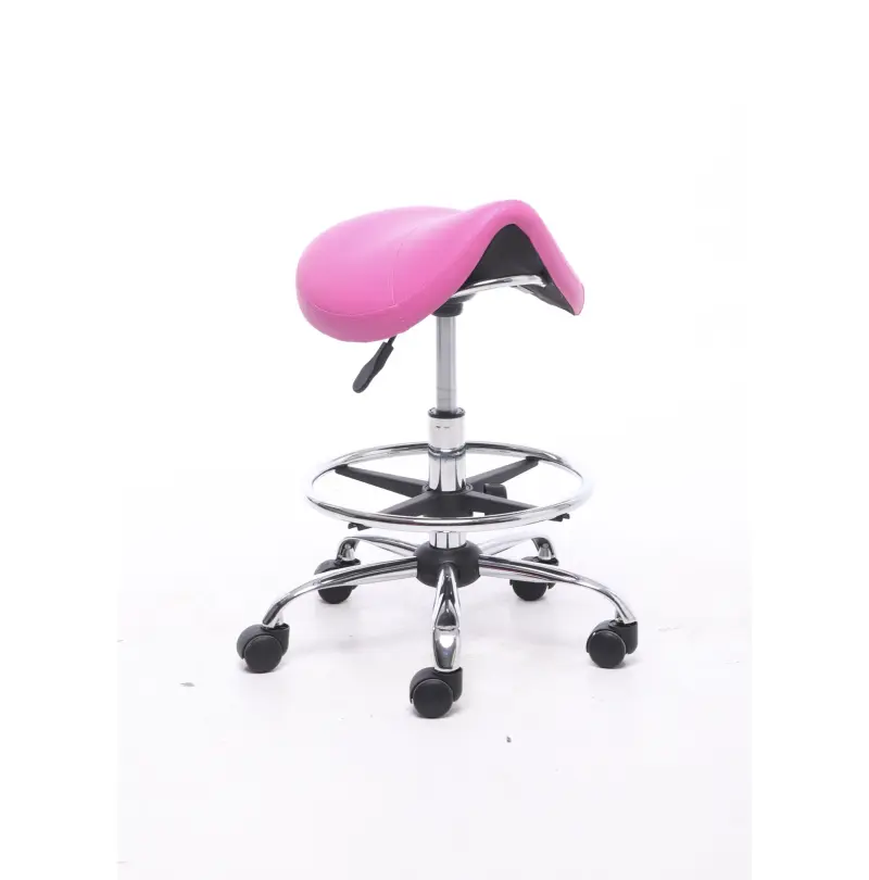 Saddle Stool with Wheels & Foot Ring — stools by Mars Industrial