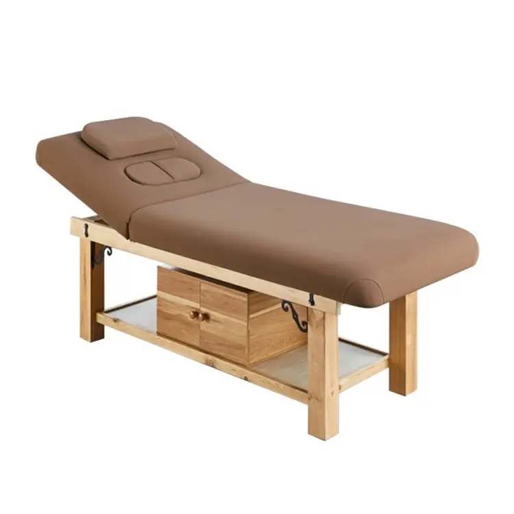 Stationary Wooden Spa Couch — stationary tables by Mars Industrial